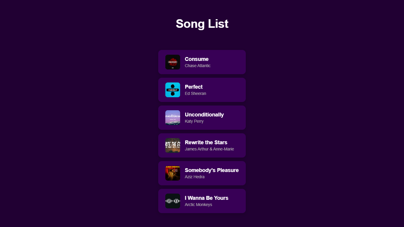 Simple Music Player Screenshot